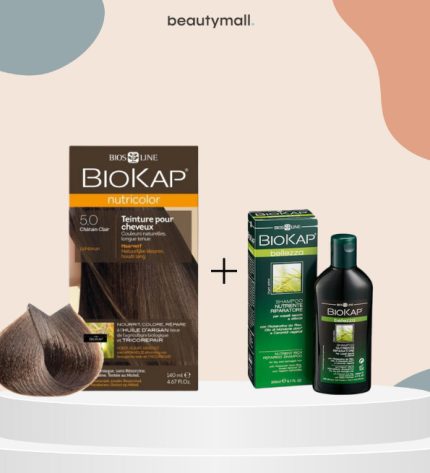 Biokap nutricolor 5.0 140ml+shampoing nourissant reparateur 100ml pack