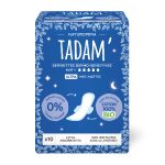 Tadam Serviette Ultra Coton Bio Nuit+ 10un