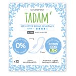 Tadam Serviette Ultra Coton Bio Super+ 12un