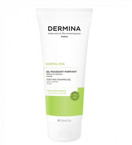 DERMINA NORMALINA GEL MOUSSANT PURIFIANT PEAUX MIXTES A GRASSES 200ML