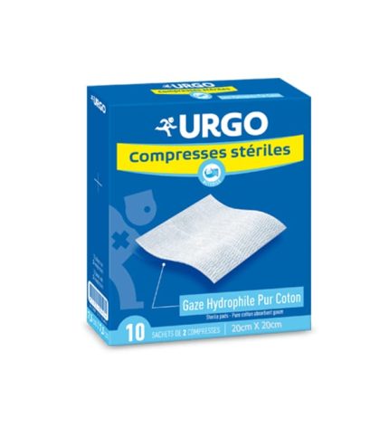 URGO COMPRESSES STÉRILES DE GAZE 20cmX20cm