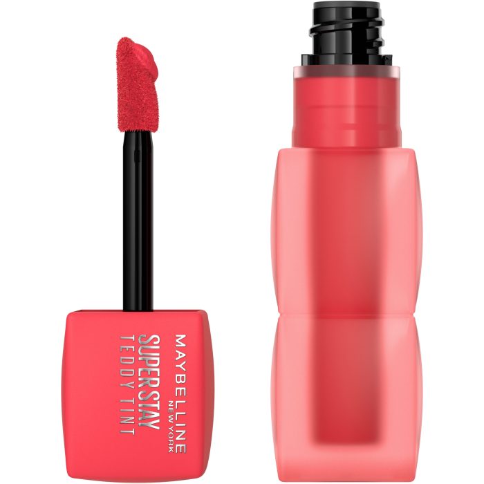 MAYBELLINE SuperStay Teddy Tint LIQUID LIP TINT 35 July Forever 5ml – Image 1