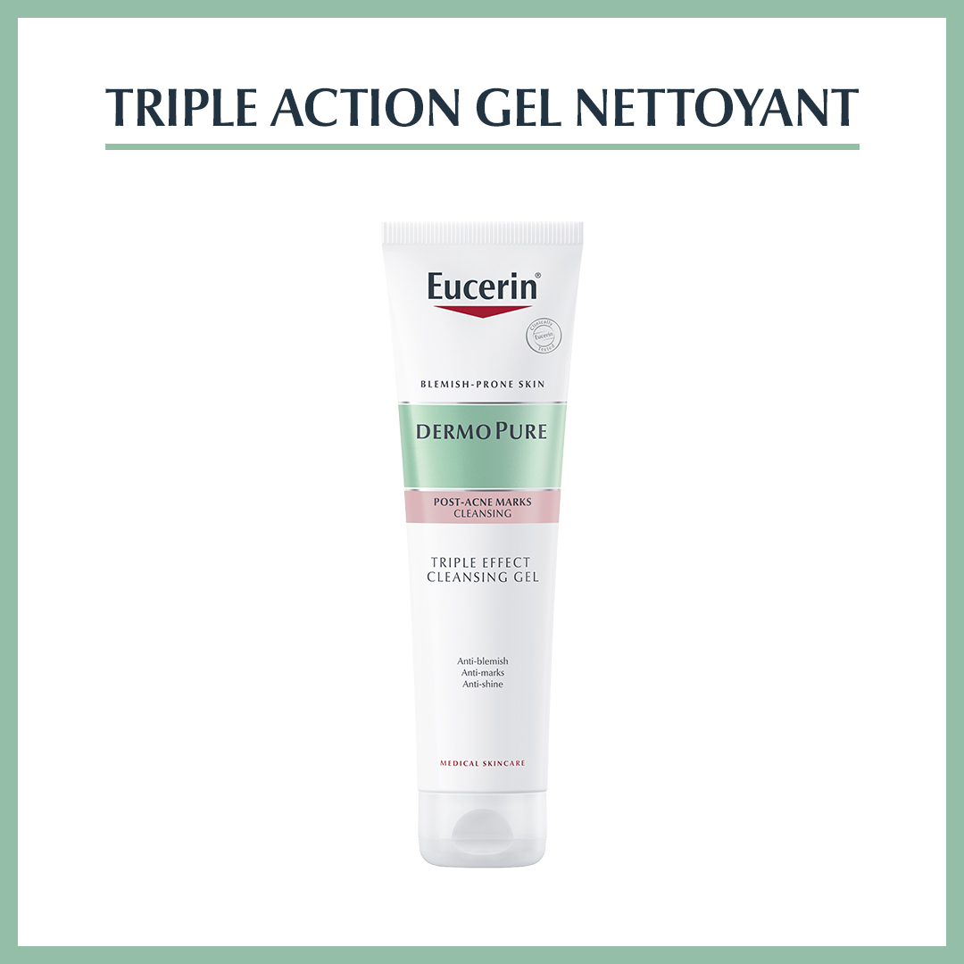 1 EUCERIN DERMOPURE TRIPLE ACTION GEL NETTOYANT  150ml – Image 2