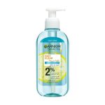 GARNIER Skin Active Fast Clear Gel Nettoyant Moussant Anti Acné avec de l'Acide Salicylique - 200ml