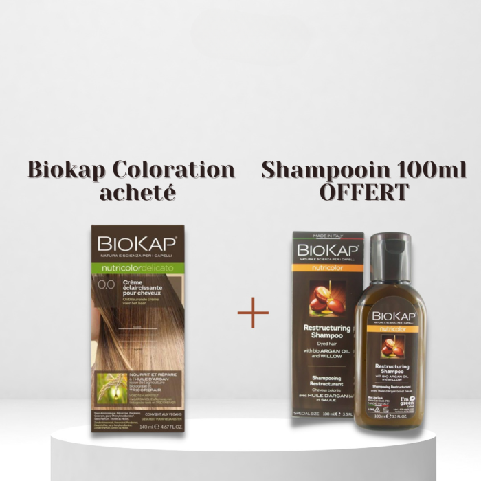 Biokap Delicato 0.0 140ml + Shampoing Restructurant 100ml Pack – Image 1