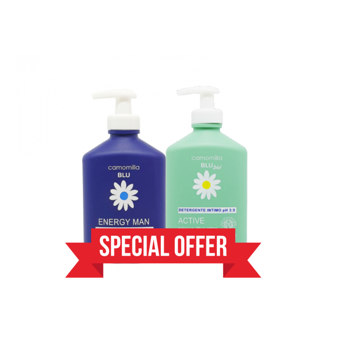 Camomilla Blu Energy Man Nettoyant Intime + Active Cosmos Organic – Image 1