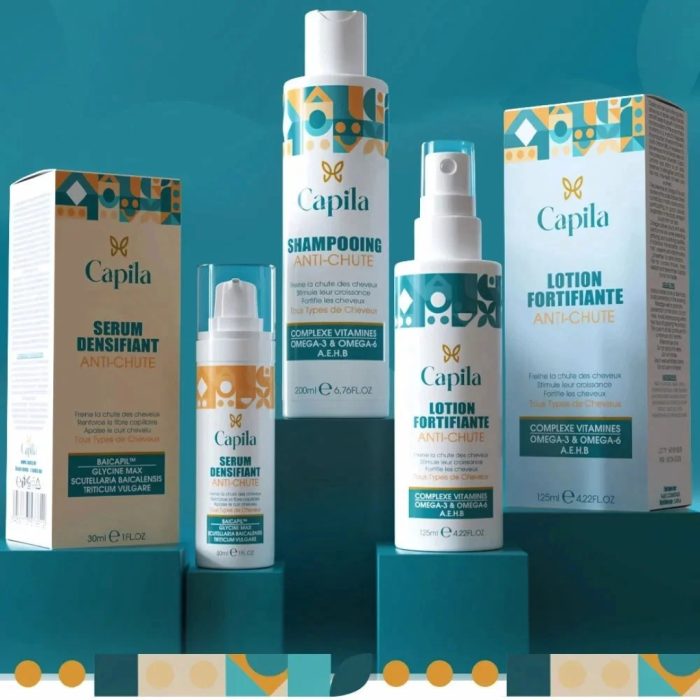 Capila Shampoing 200ml+ Lotion 125ml+ Serum 30ml Pack Anti-Chute – Image 1
