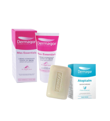 Dermagor duo pack " Mes Essentiels Cr riche+Atopicalm savon surgras "