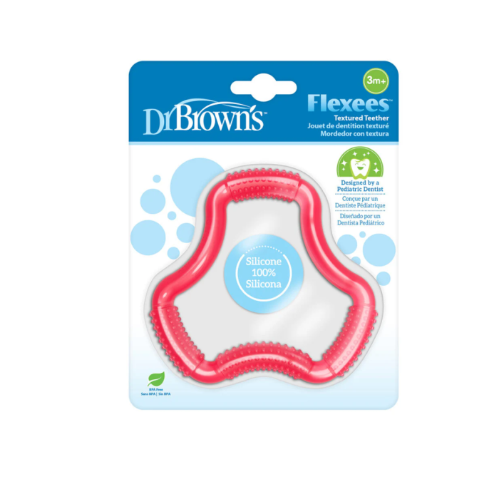 Dr Brown's Anneau de dentition Flexees Pink +3m TE101 – Image 1