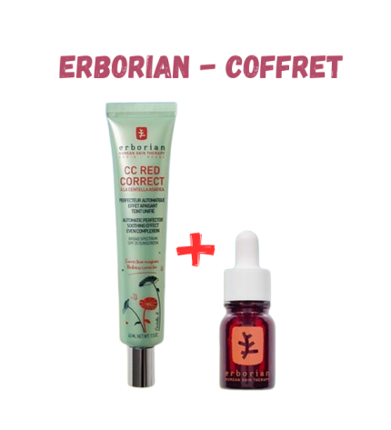 ERBORIAN - Coffret " CC Red correct 45ml+Skin Therapy 10ml"
