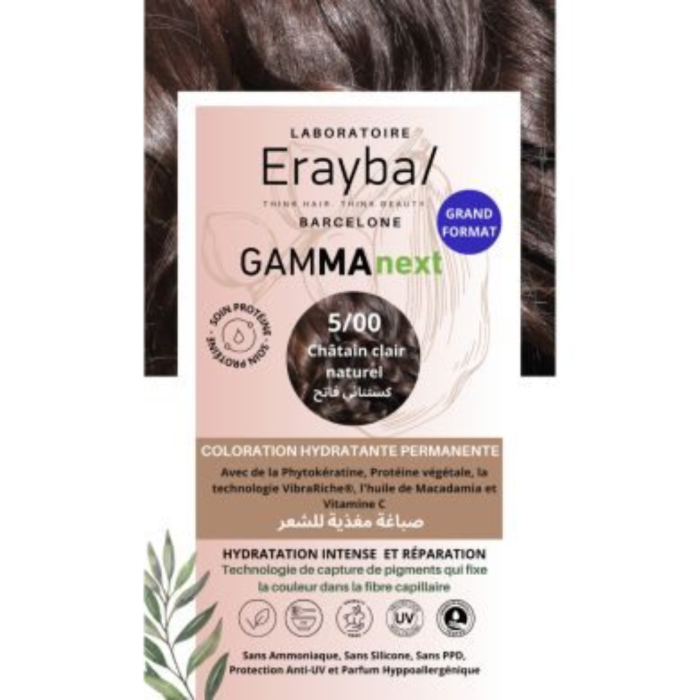 Erayba Gamma Next Coloration 5/00 chatin clair naturel Coloration Hydratante Permanente – Image 1