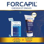 Forcapil Cheveux Et Ongles - 180 Gelules = 1 Shampooing OFFERT