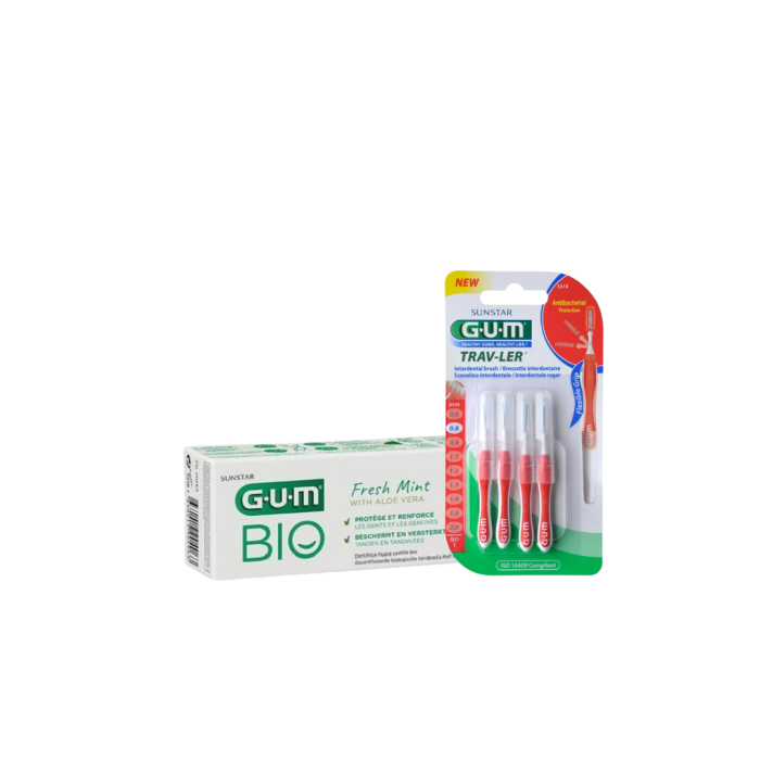 Gum dentifrice bio 75ml+Brosse 1314 pack – Image 1