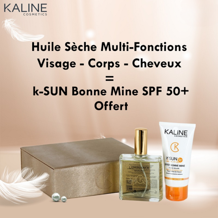 KALINE COFFRET LUMINANCE HUILE 100ML+ECRAN BONNE MINE 50ML – Image 1