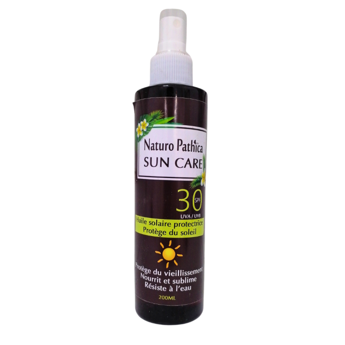 Naturo Pathica huile de solaire protectrice spf30 200ml – Image 1