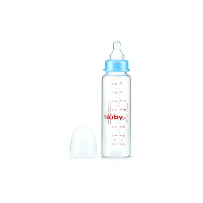 Nuby Biberon En Verre Standard 240ml+3m ID1179 – Image 1