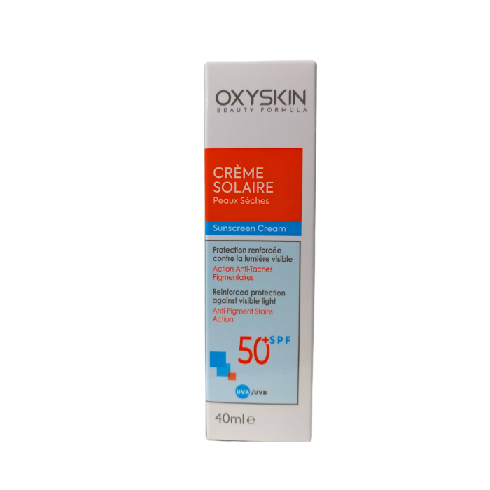 Oxyskin Ecran solaire Peaux Seches spf50+ 40ml – Image 1