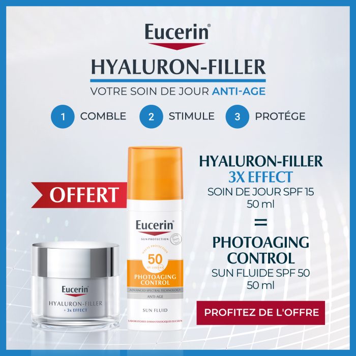 EUCERIN HYALURON-FILLER Soin de Jour Peau Sèche SPF 15 = Photoaging Control 50ml OFFERT – Image 1