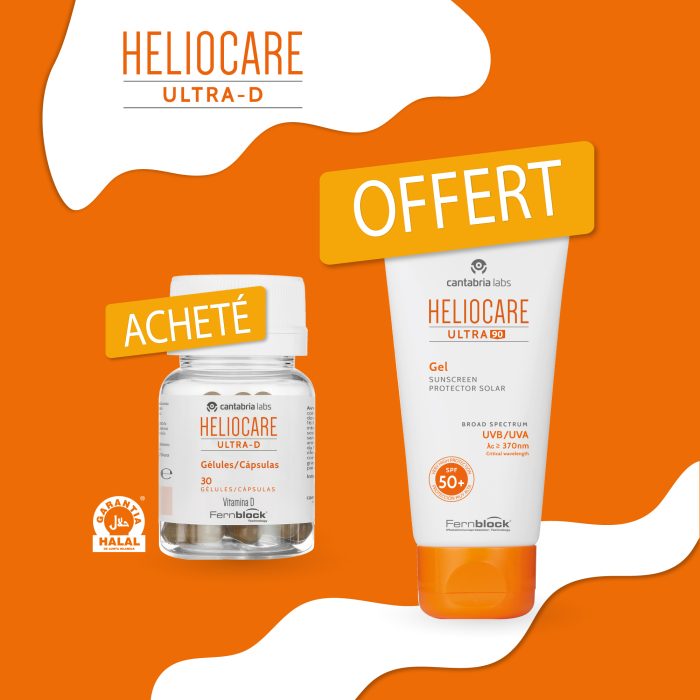 Heliocare Oral Capsules Ultra D - 30 Gélules = Ultra Gel 90 Spf50 Offert – Image 1