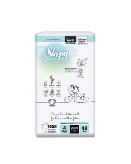 Sleepy bio natural Culottes Taille 4 Maxi 7-14kg/48pcs