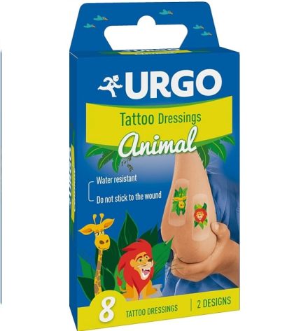 Urgo - Animal Kids - Pansements enfant aux motifs amusants - Boîte de 8 pansements