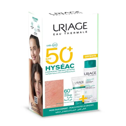 Uriage - Hyséac - Fluide SPF50+ - 50 ml = Eau Micellaire 250ml Offerte