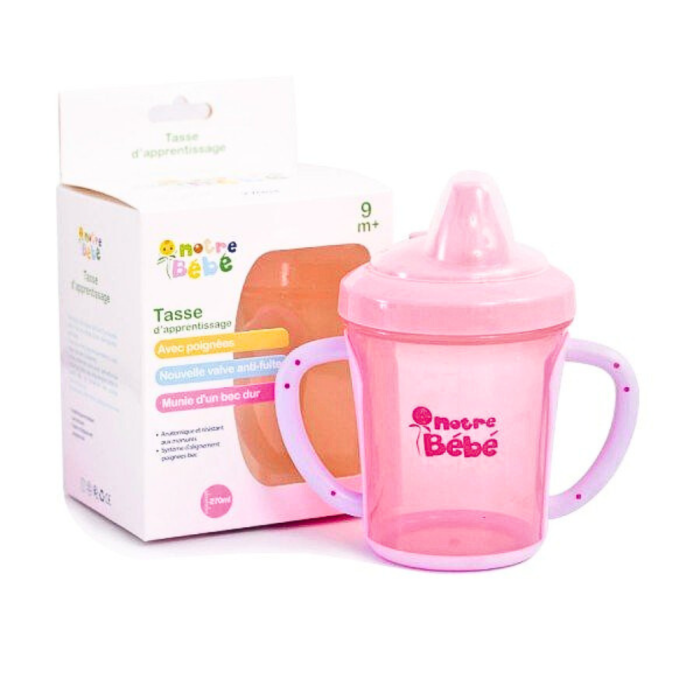 Notre bebe Tasse d'apprentissage bec Dur +9m 270ml – Image 1
