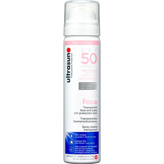 Ultrasun Face & scalp transparent spray spf50+ 75ml – Image 1