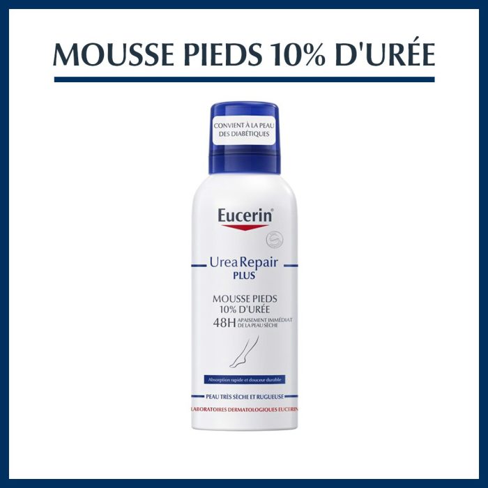 EUCERIN UreaRepair PLUS Mousse Pieds 10% d'Urée 150ml – Image 1