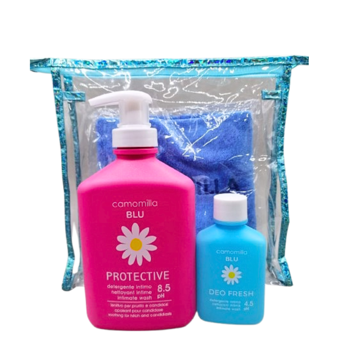 Camomilla blu protective 300ml+gel intime ech+serviette trousse – Image 1