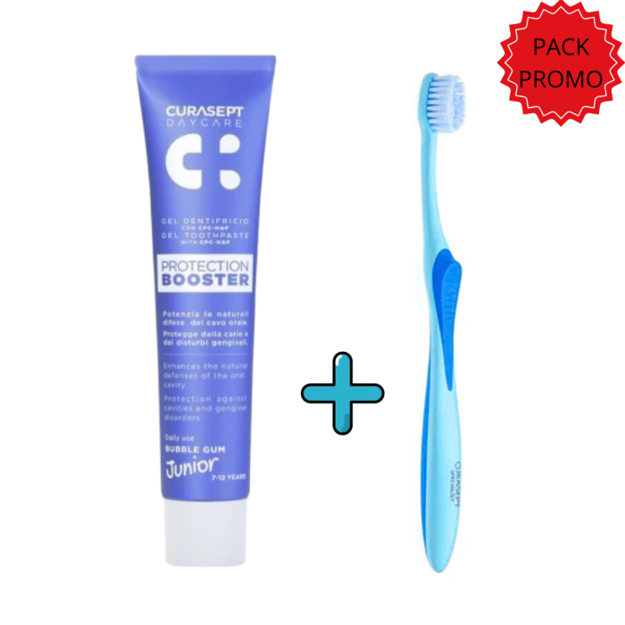 Curasept dent booster Junior 7-12ans 50ml+bad maxi soft pack – Image 1