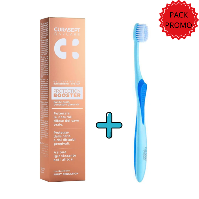 Curasept dent booster Fruit sensation 75ml+bad maxi soft pack – Image 1
