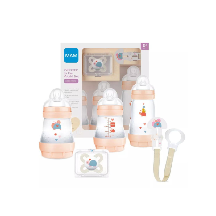 Mam Duo World set +0m " Biberon Gm & Pm+Attache Suc+Suc +0m" – Image 1
