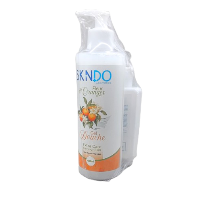 Skindo duo pack " gel douche fleur d'orange 400ml+lait corporel 125ml" – Image 1