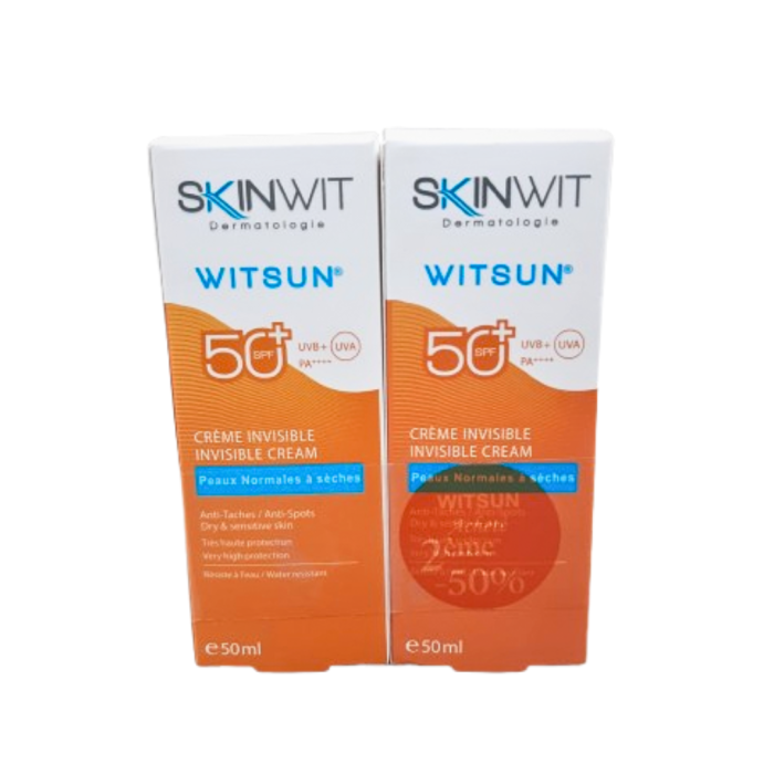 Skinwit witsun Ecran solaire invisible Ps spf50+ 2*50ml -50% pack – Image 1