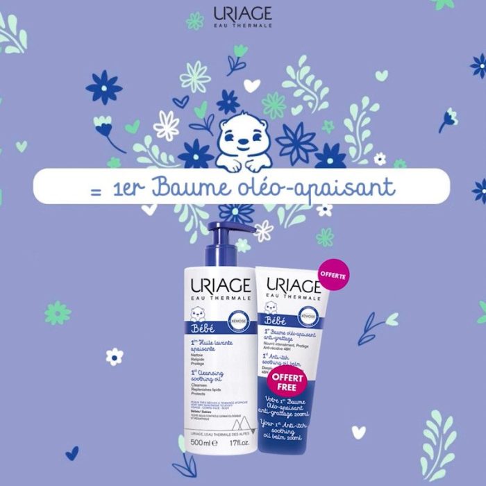 Uriage bébé 1er Huile Lavante Apaisante 500ml – Image 1