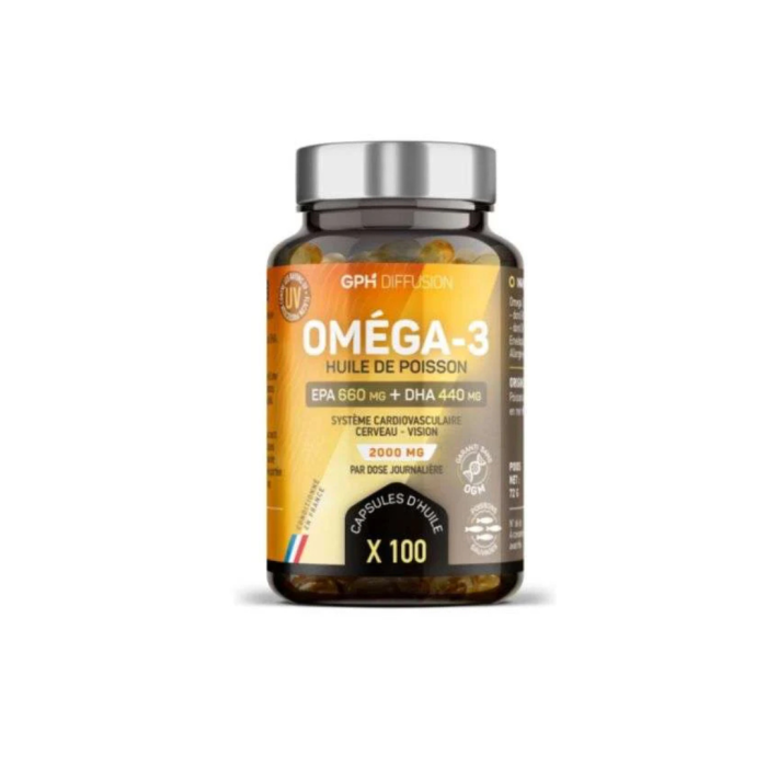 GPH Omega 3 marines 100capsules 505mg – Image 1