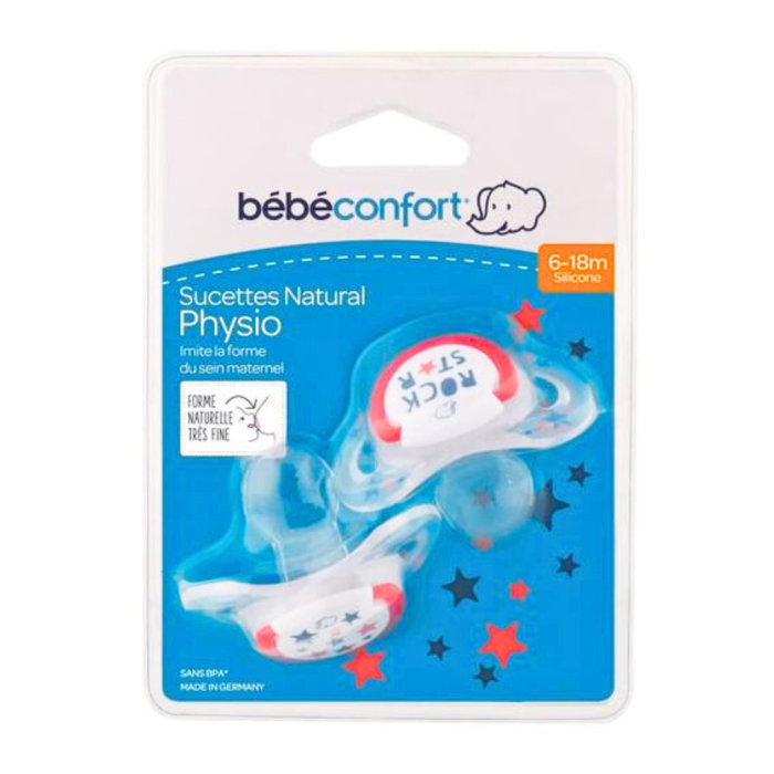 Bebe Confort 2 Sucette Natural Physio 6-18m Rock Star – Image 1