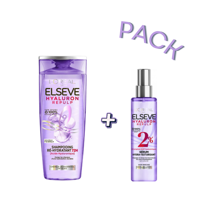 Elseve Hyaluron Repulp Serum 150ml + Shampooing 200ml Pack – Image 1