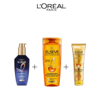 Elseve Routine Ex Oil MID  Huile 100ml+Shamp 200ml+OR 125ml