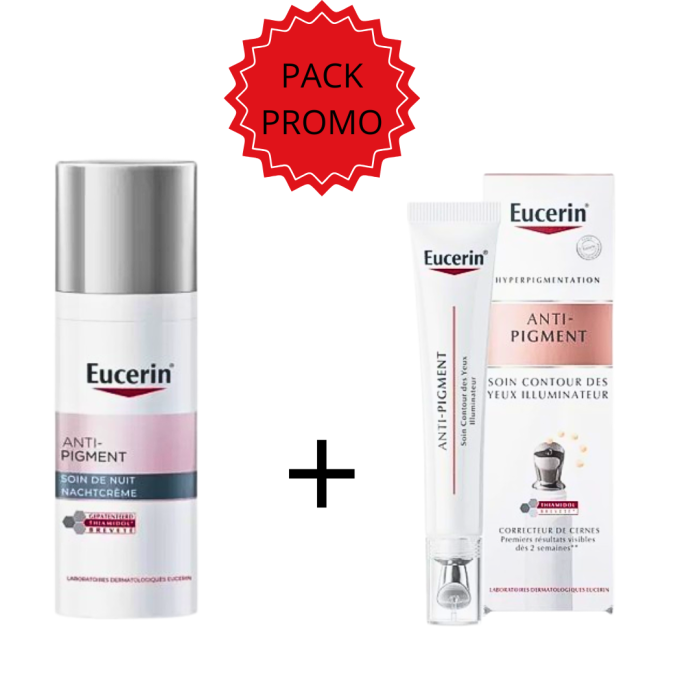 Eucerin Anti-Pigment Soin Nuit 40ml+Anti-Pigment Contour Yeux 15ml Pack – Image 1