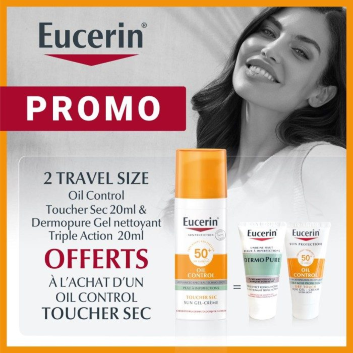 Eucerin Ecran Huile controle 50ml+Hydro-protect Ech+Dermopure Ech Pack – Image 1