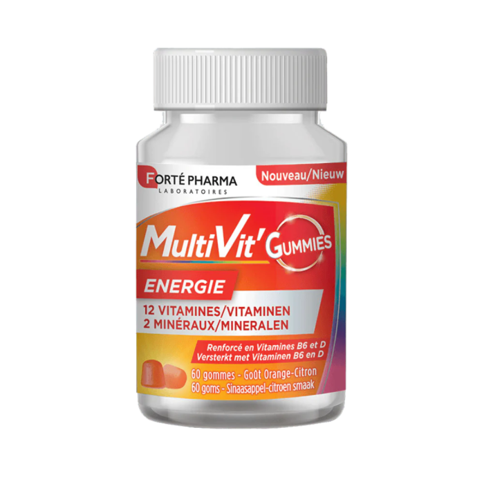 Forte Pharma MultiVit' Gummies Energie 60gommes – Image 1