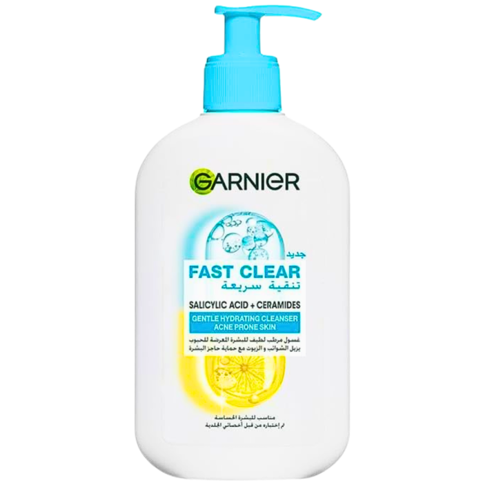 Garnier Fast Clear Gentle Cleanser 250ml – Image 1
