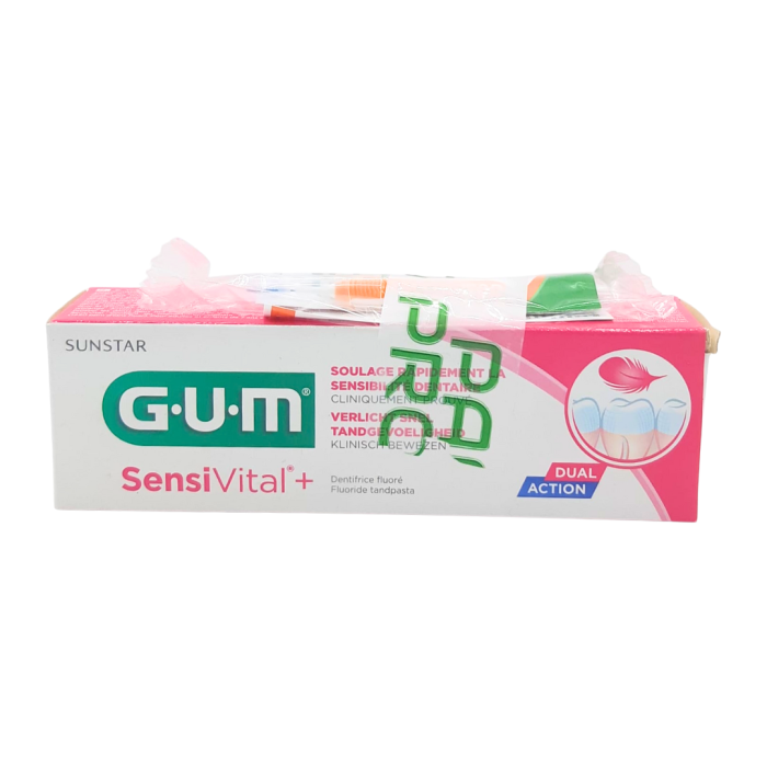 Gum Dentifrice Sensivital Plus 75ml + Brosse Inter 1412 Pack – Image 1