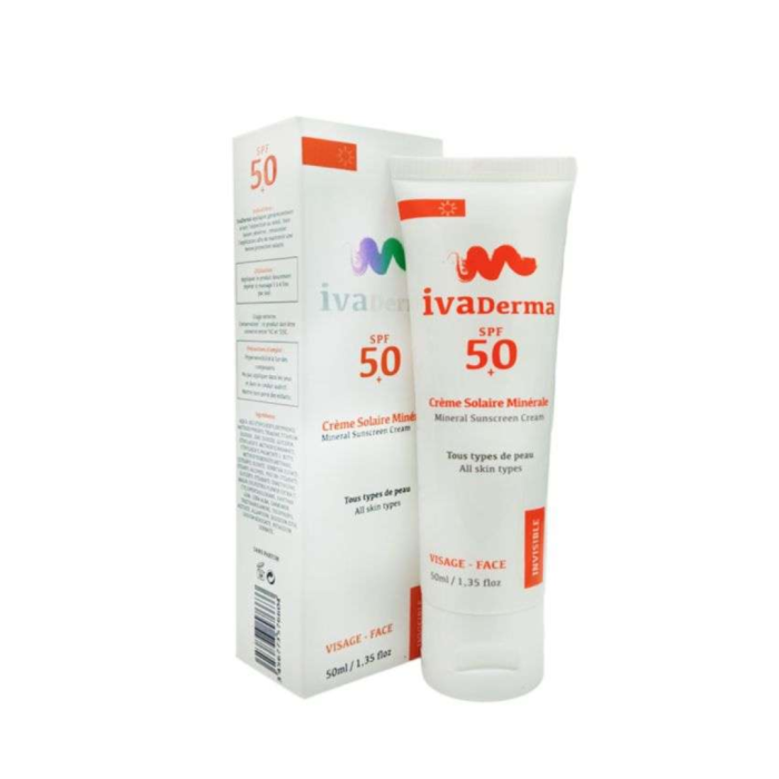 Ivaderma Ecran Solaire Mineral Spf50+ 50ml – Image 1