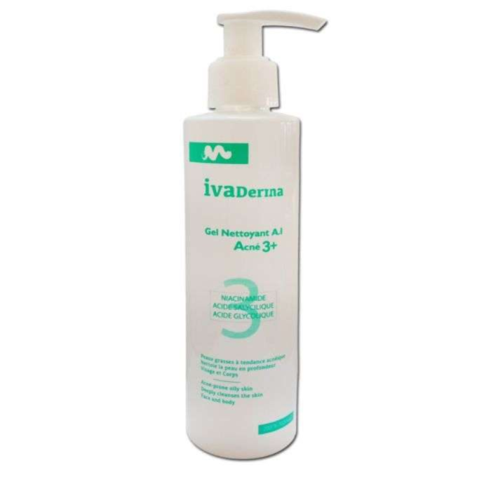 Ivaderma Gel Nettoyant A.I Acne 3+ 200ml – Image 1