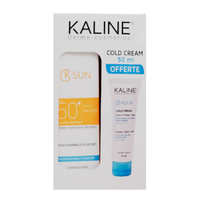 Kaline k.sun ecran invisible Peaux Normales a seches 50ml+k.aqua cold creme pack – Image 1