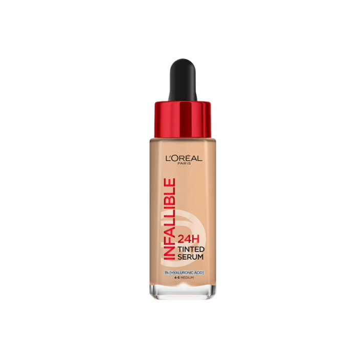 L'Oreal Infallible 24H Tinted Serum 30ml 4-5 Medium – Image 1