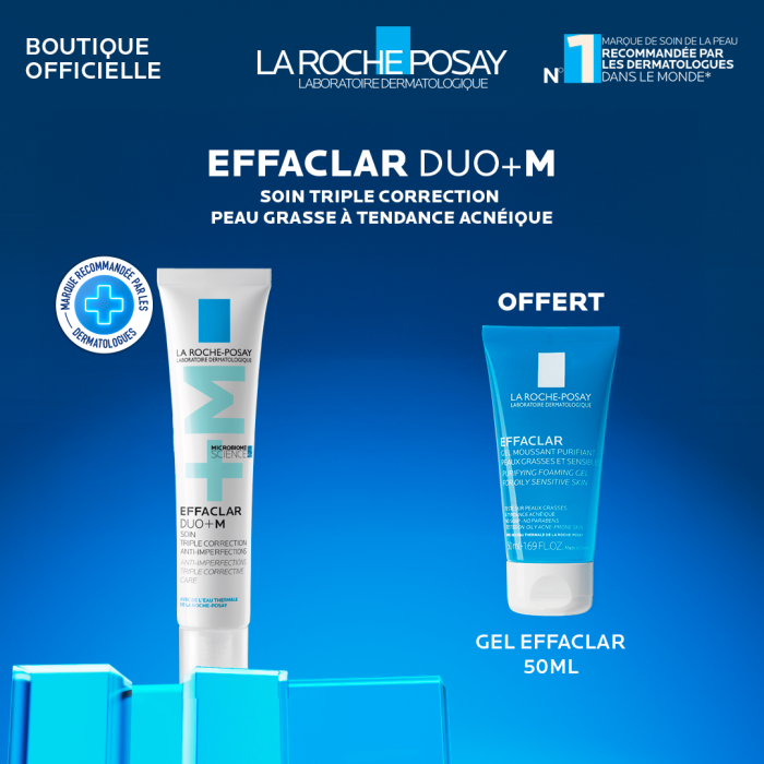La Roche Posay Effaclar Duo+ 40ml+ Effaclar Gel Moussant 50ml Pack – Image 1